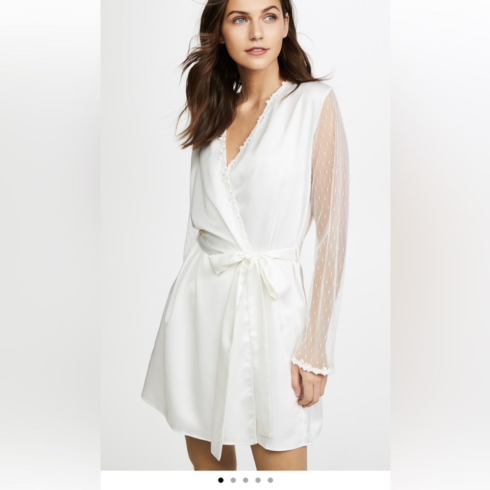 Flora Nikrooz Charmeuse Robe with lace